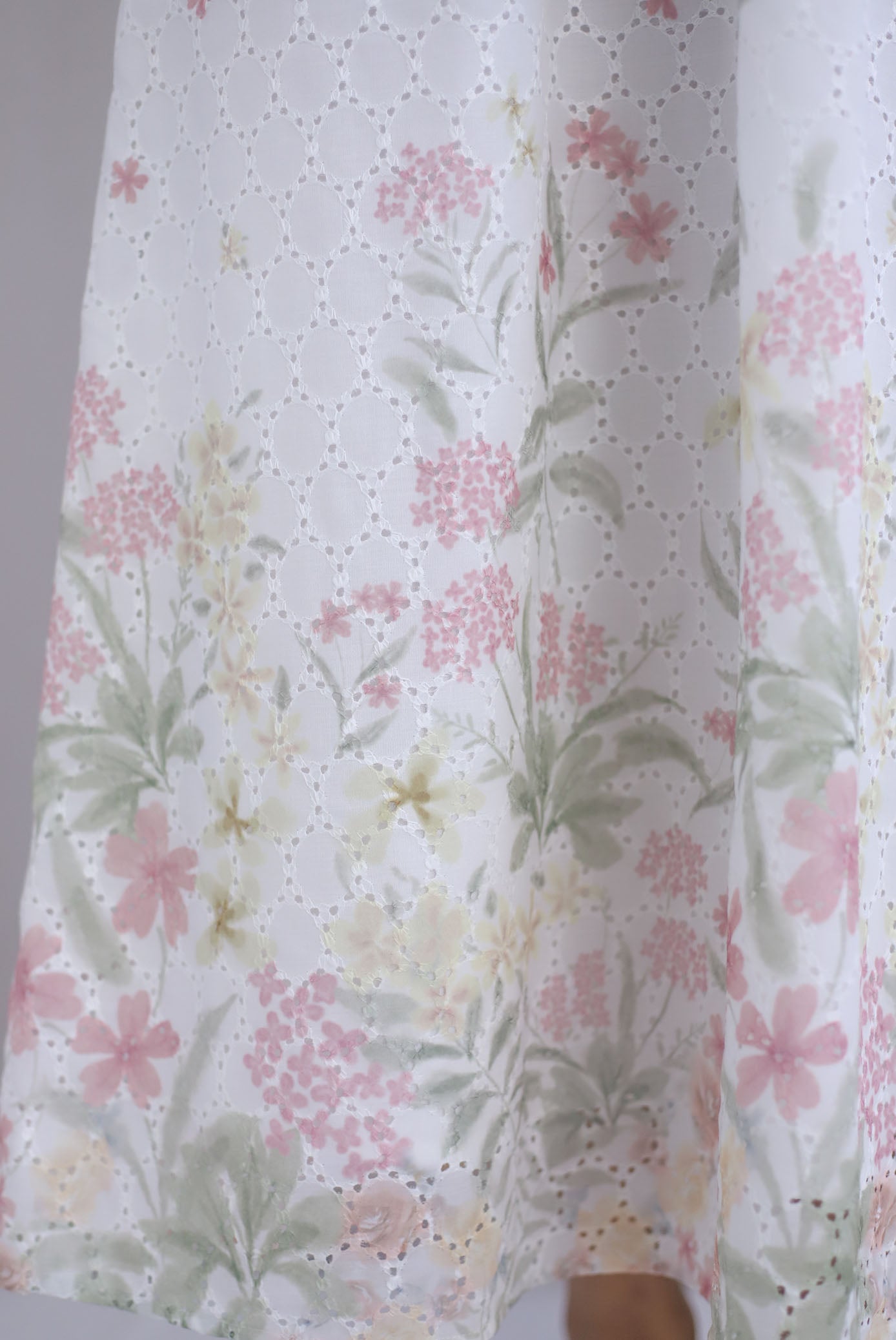 Abundance Embro Floral Puffy Sleeves Bustier Maxi Dress In Pink