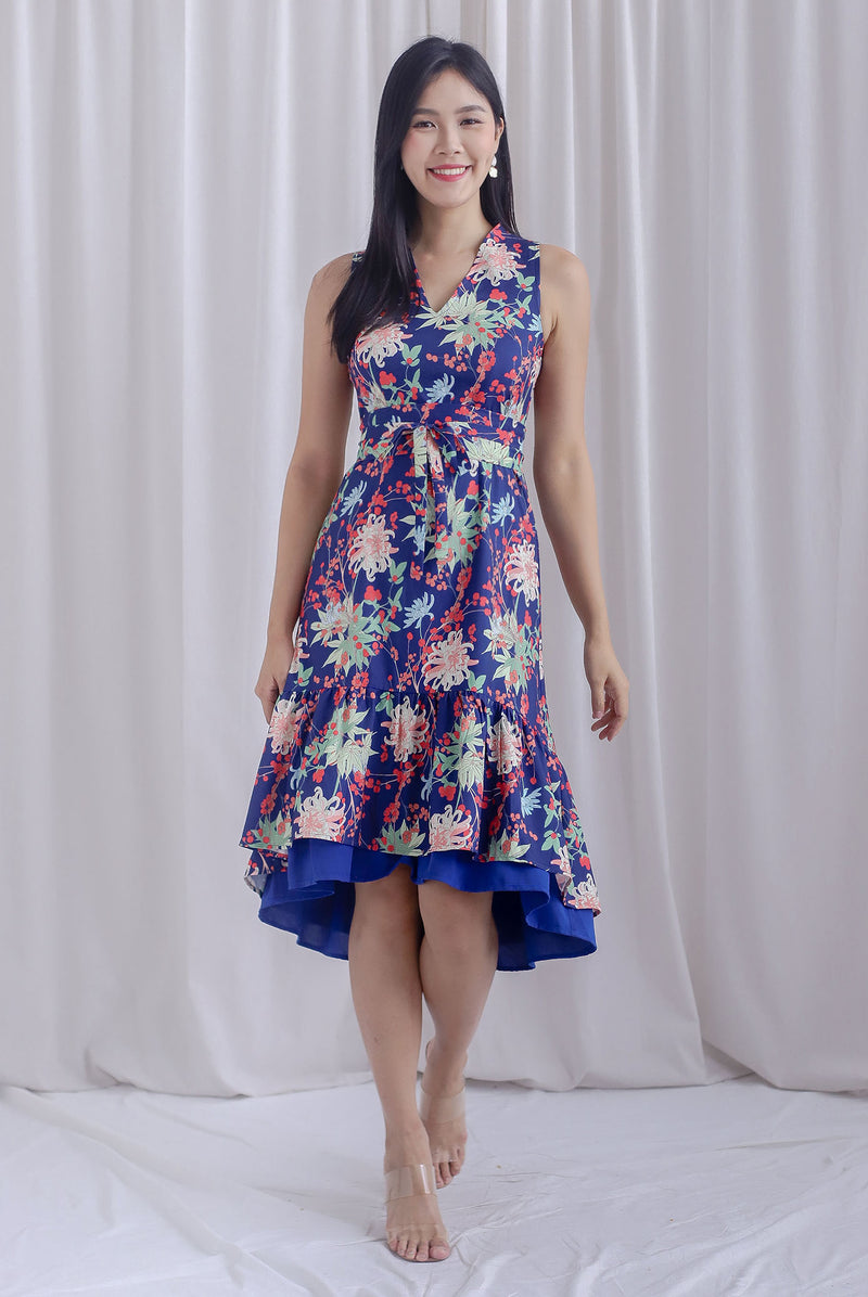 Ardisia Reversible Hi Lo Mermaid Dress In Blue