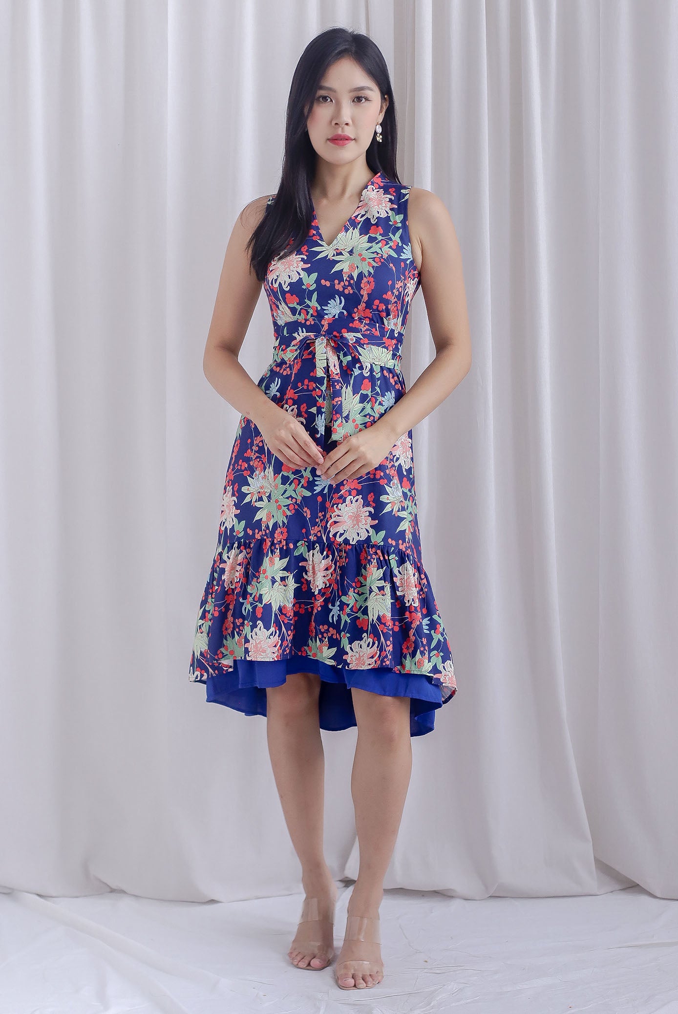 Ardisia Reversible Hi Lo Mermaid Dress In Blue