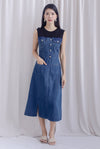 Baker Contrast Denim Dress