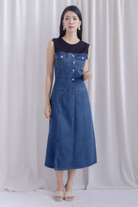 Baker Contrast Denim Dress