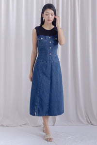 Baker Contrast Denim Dress