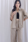 Becca Oversized Shirt In Khaki