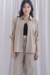 Becca Oversized Shirt In Khaki