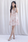 Carmela Porcelain Puffy Sleeves babydoll Dress In Rust