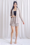 Chelo Pinstriped Blazer In Taupe