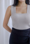 Cherie Padded Two Way Top In Taupe