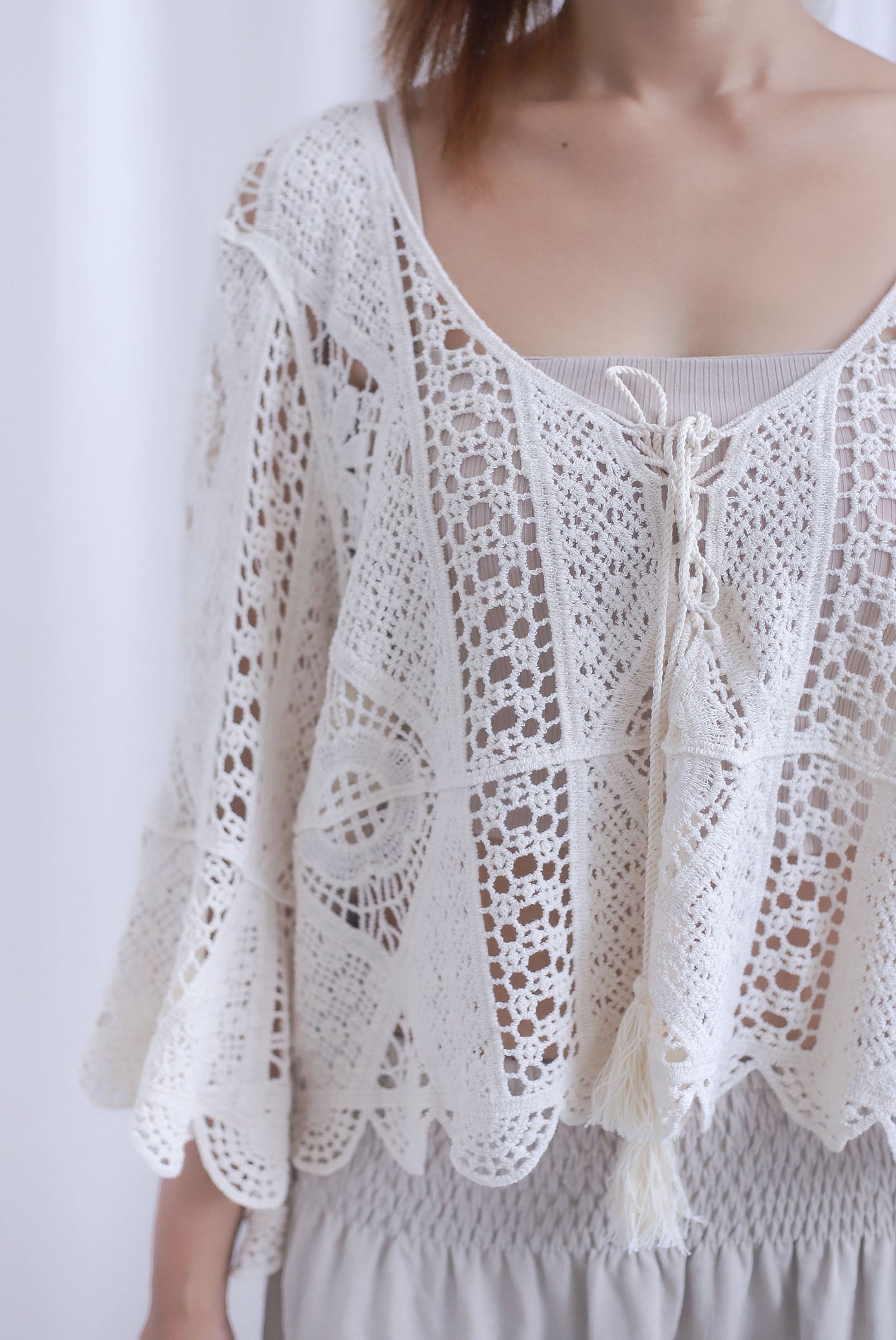 Clover Tassel Crochet Throwover
