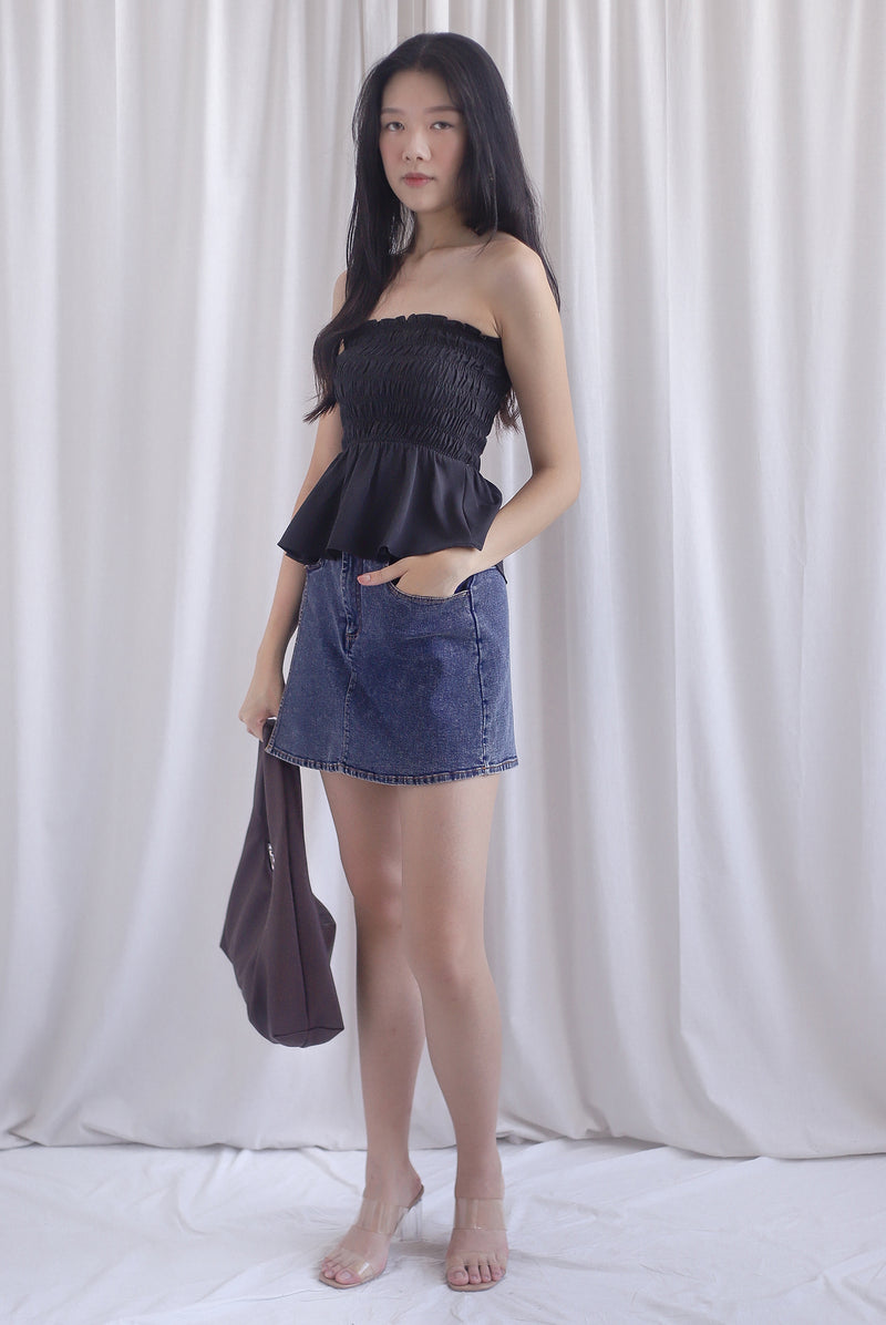 Dorothy Multi Way Smocked Top In Black