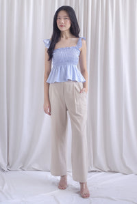 Dorothy Multi Way Smocked Top In Powder Blue