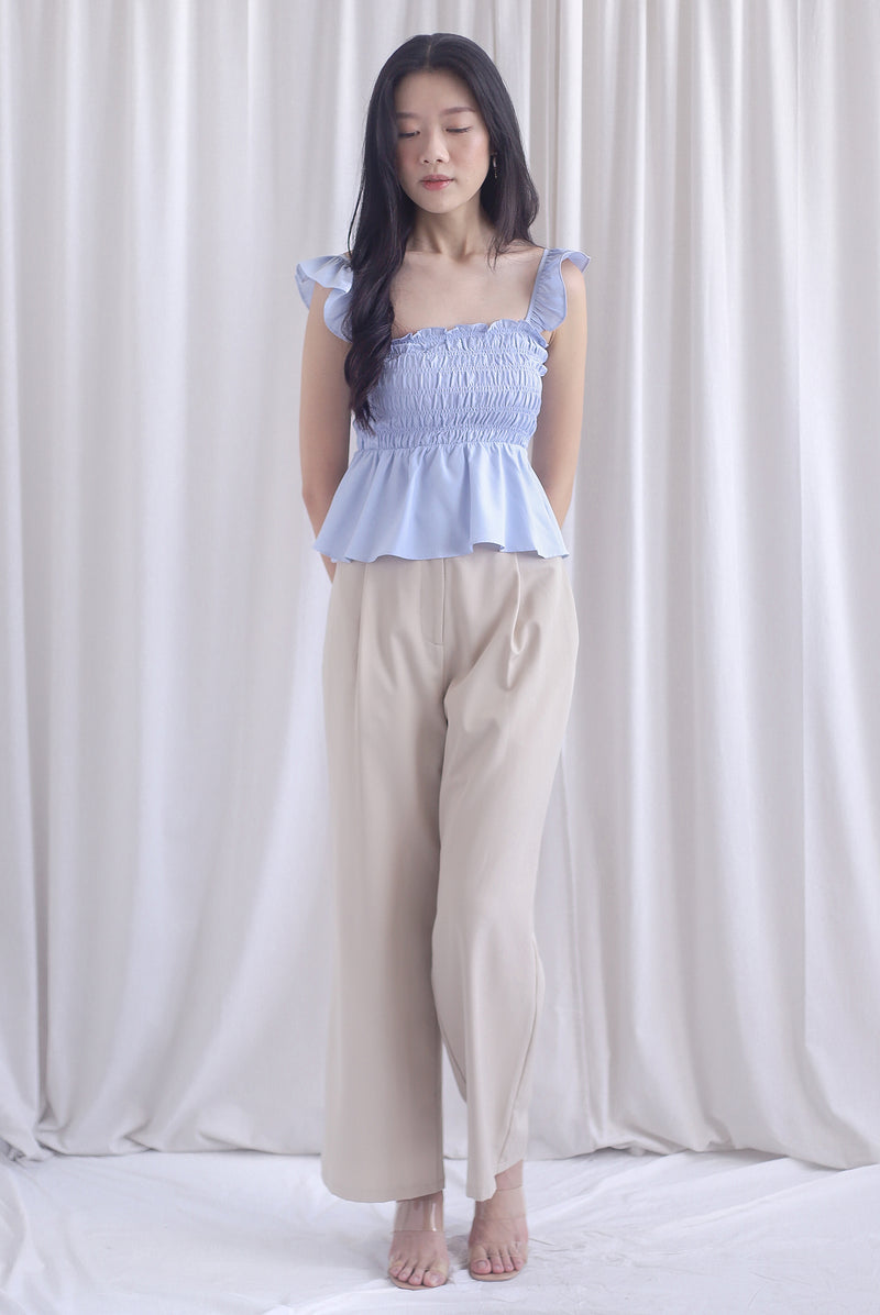 Dorothy Multi Way Smocked Top In Powder Blue