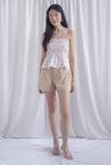 Dorothy Multi Way Smocked Top In Peach Floral