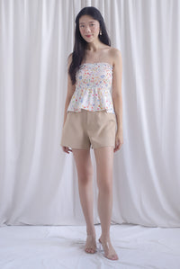 Dorothy Multi Way Smocked Top In Peach Floral
