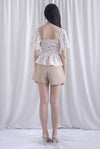 Dorothy Multi Way Smocked Top In Peach Floral