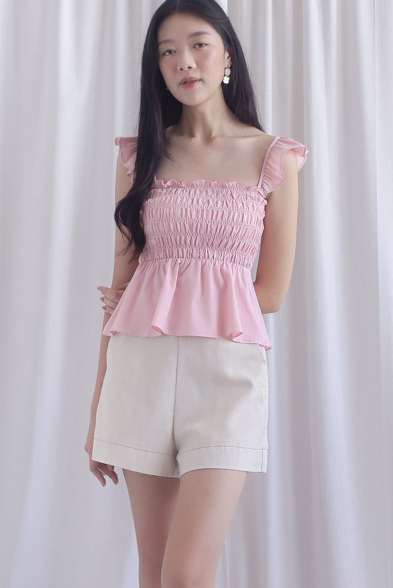 Dorothy Multi Way Smocked Top In Pink