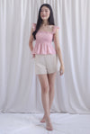 Dorothy Multi Way Smocked Top In Pink