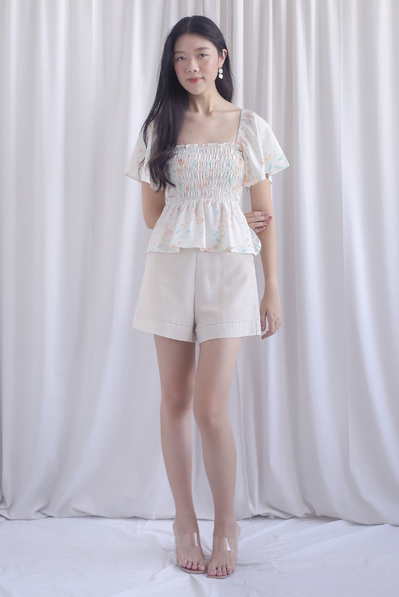 Dorothy Multi Way Smocked Top In Sweet Floral