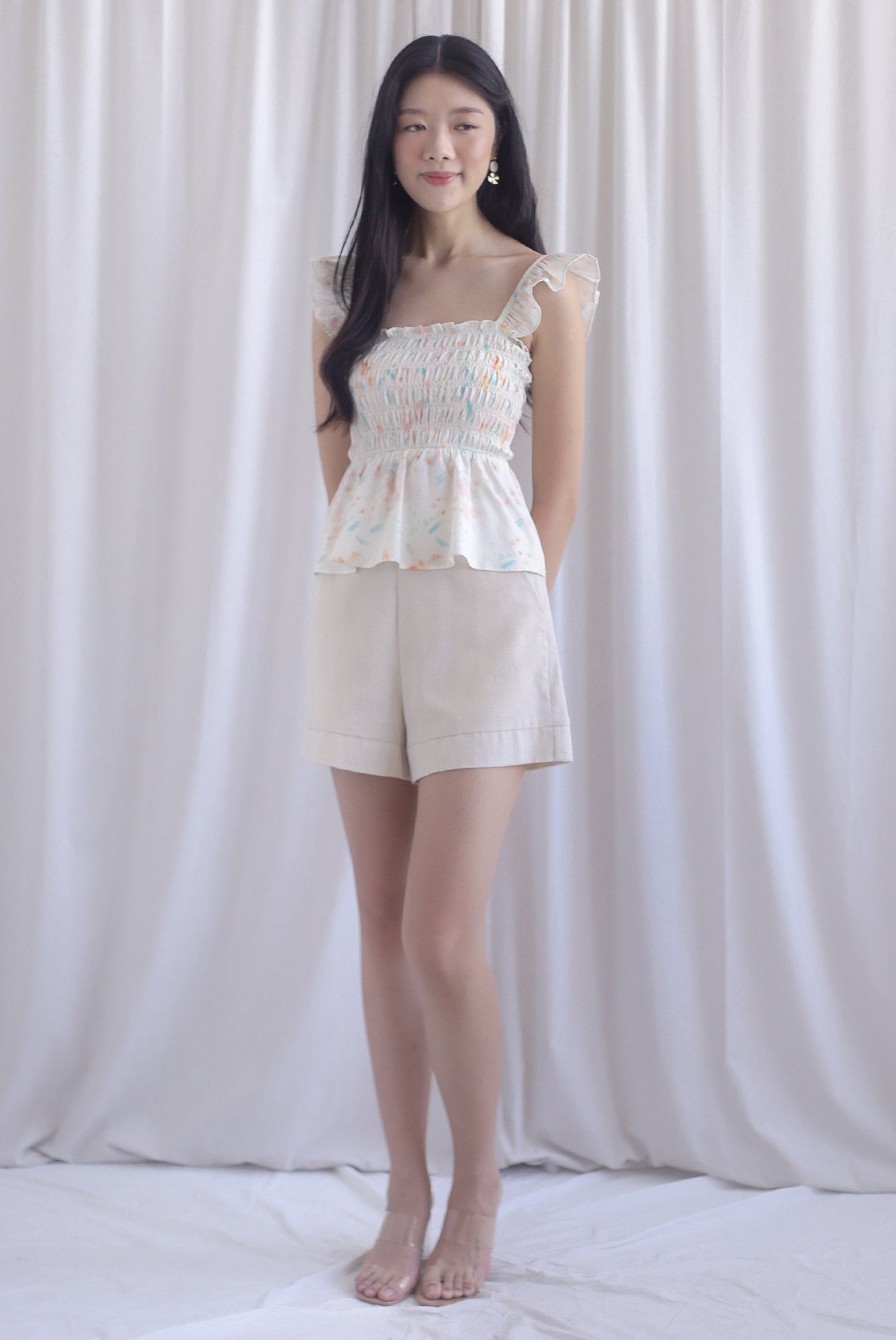 Dorothy Multi Way Smocked Top In Sweet Floral