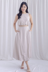 Ember Balloon Maxi Skirt In Ecru