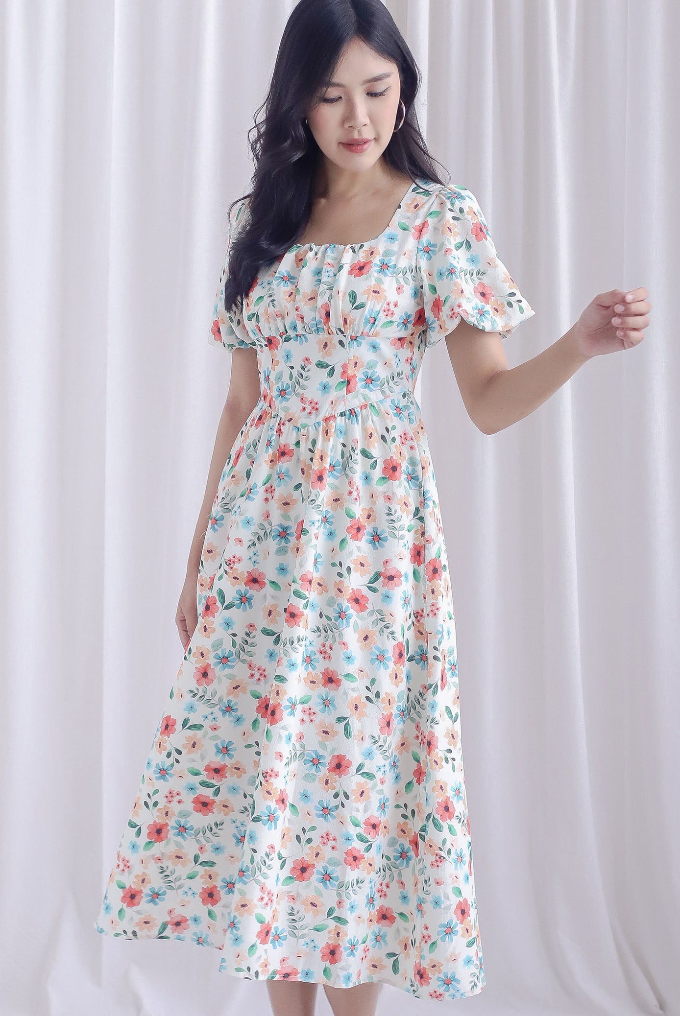 Esme Puffy Sleeve Empire Maxi Dress In Yellow Floral The Design Closets Esme Puffy Sleeve Empire Maxi Dress In Yellow Floral The Design Closets