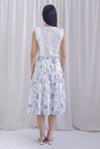 Evan Porcelain Tiered Skirt In Blue