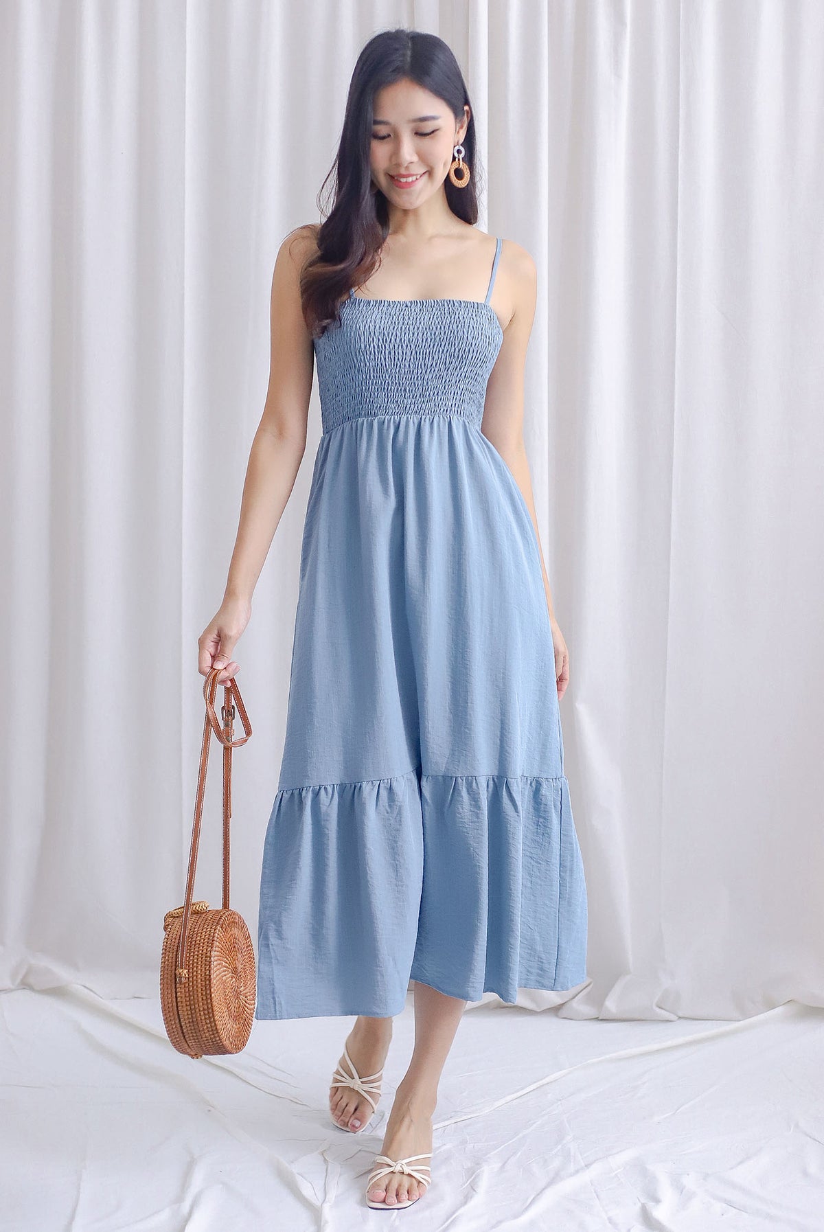 Panel flare dress (Trending style) with kiss pleat strap by Semasa  Clothing