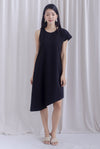 Feya Asymmetrical Dress In Black