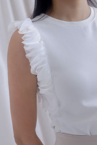 Finnegan Angel Frill Top In White