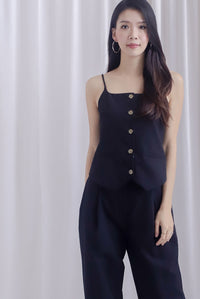 Gera Camisole Vest Top In Black