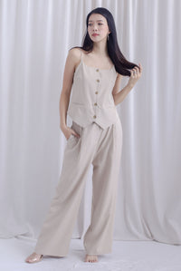 Gera Wide Leg Pants In Ecru