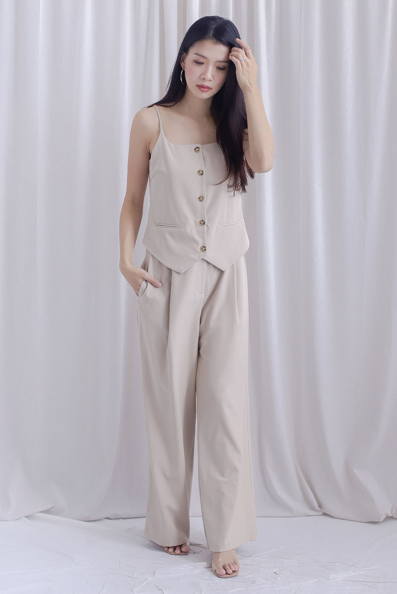 Gera Wide Leg Pants In Ecru