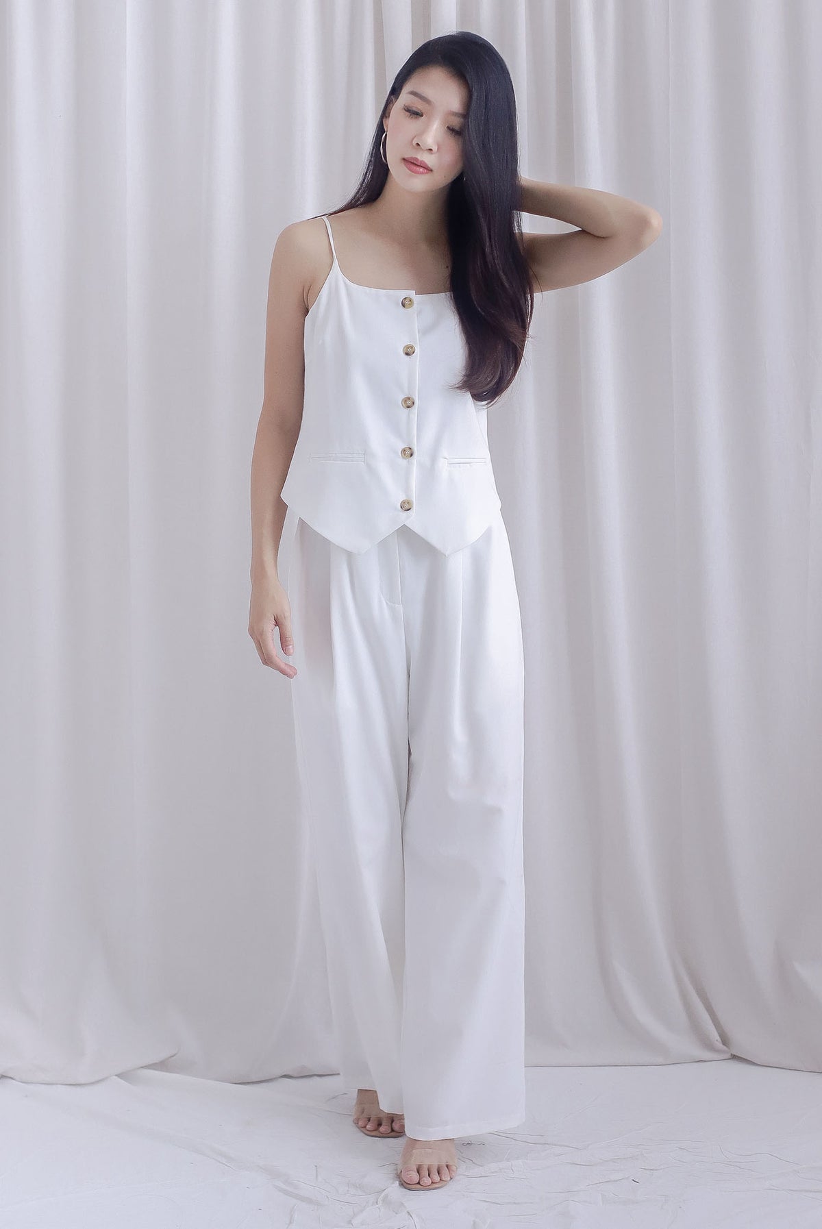 Gera Wide Leg Pants In White