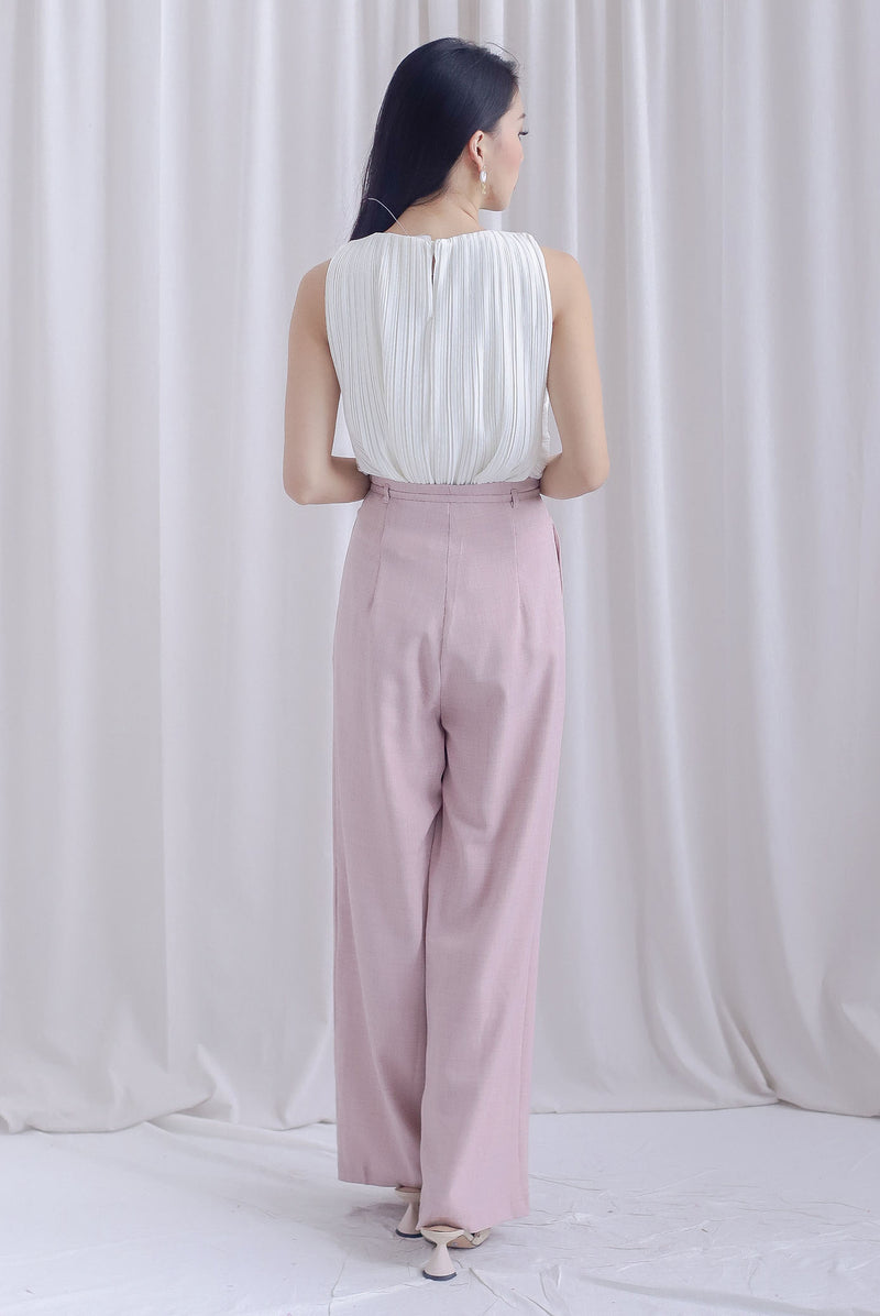 *BACKORDER* Gioia Pleated Cut In Top In White