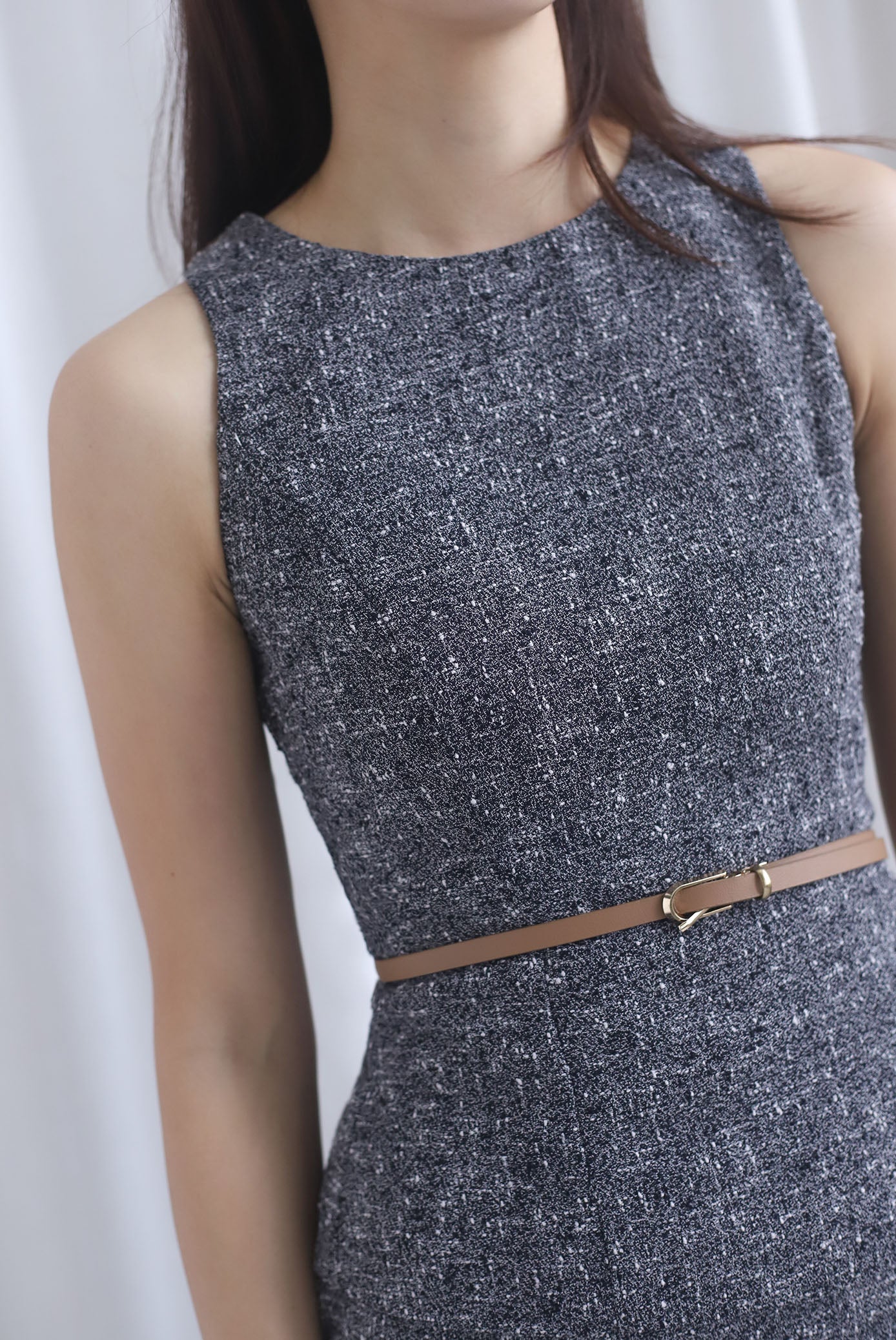 Gisele Tweed Top In Black