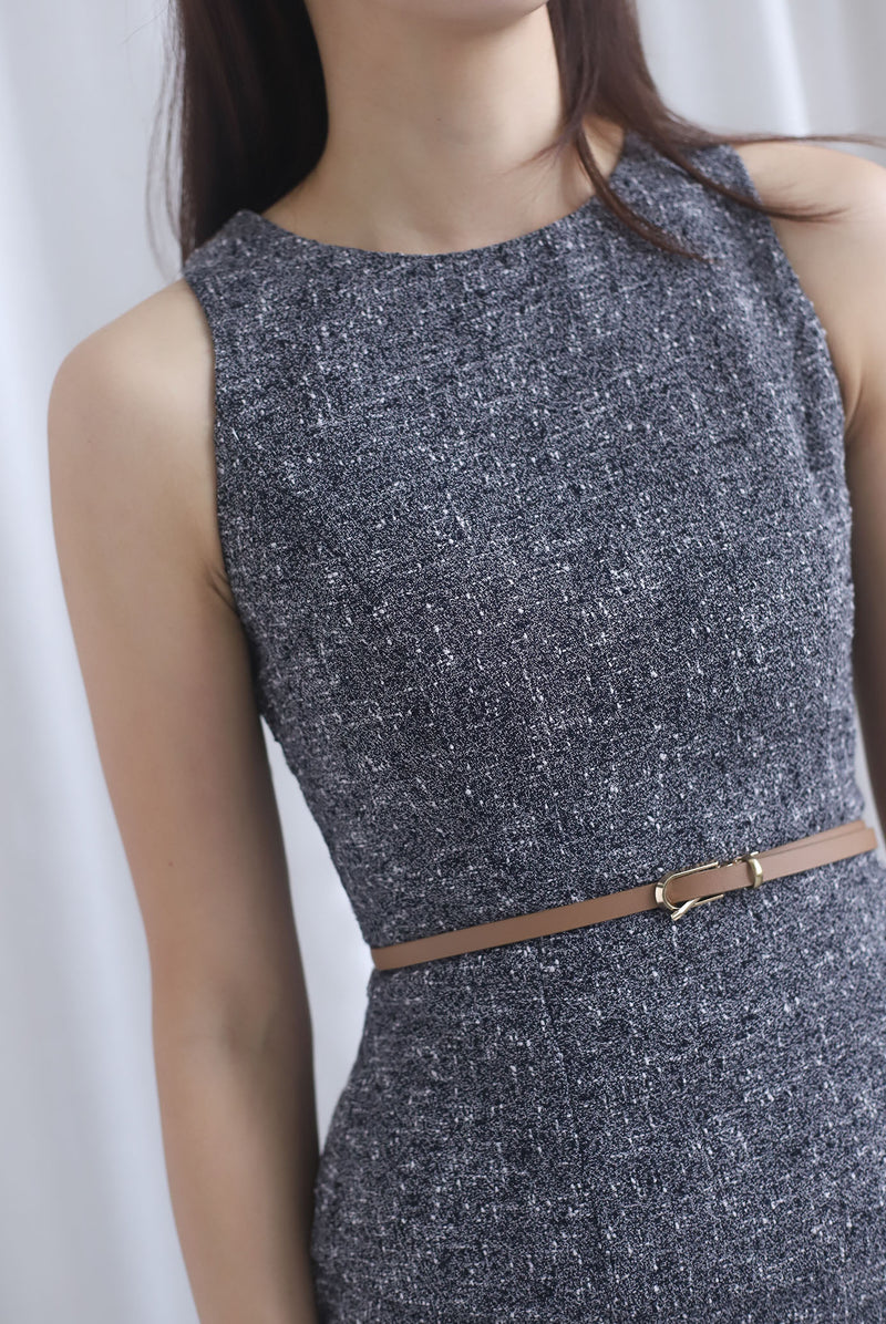 Gisele Tweed Top In Black