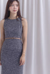 Gisele Tweed Top In Black