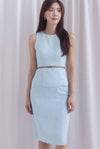 Gisele Tweed Top In Seafoam