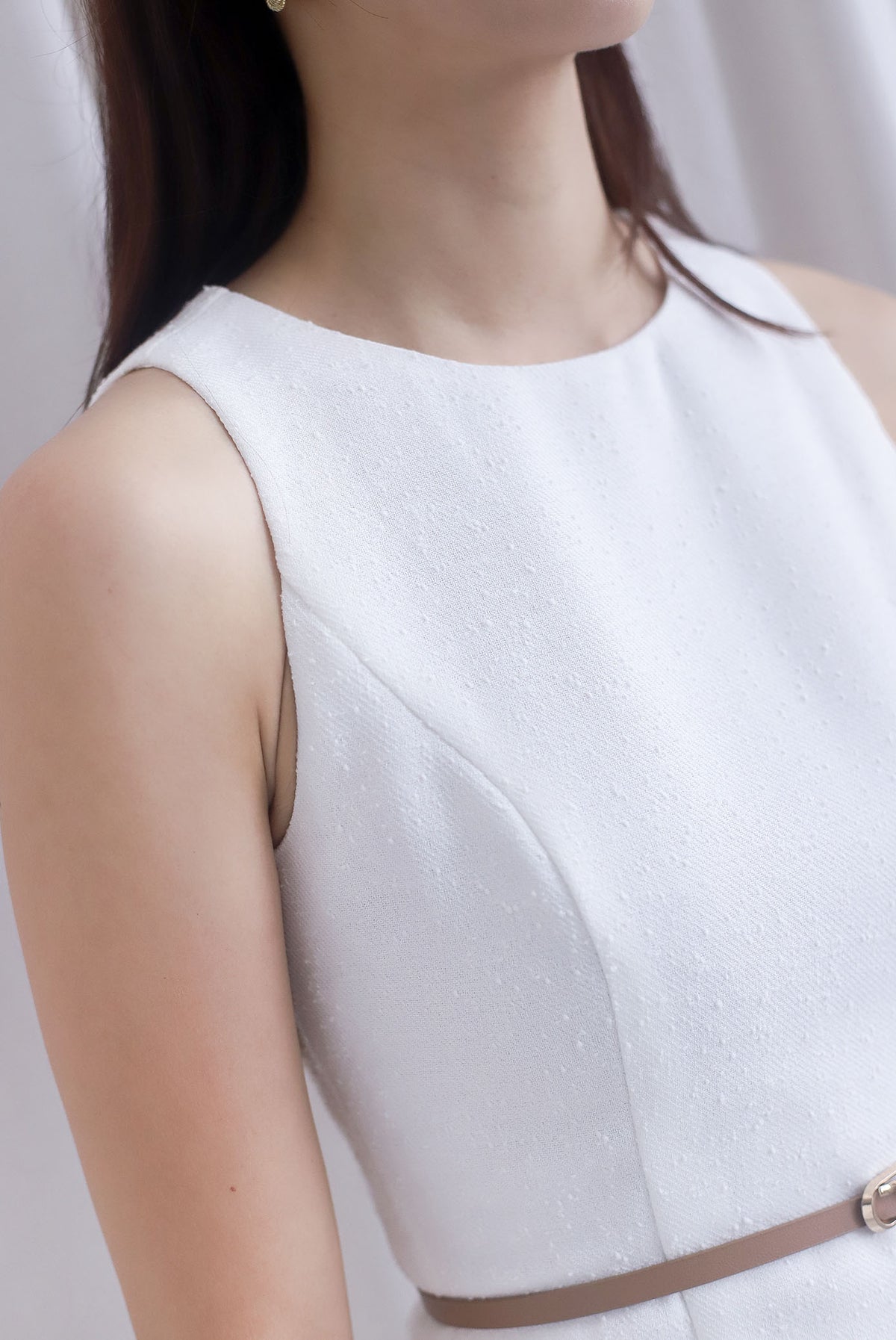 Gisele Tweed Top In Whitte