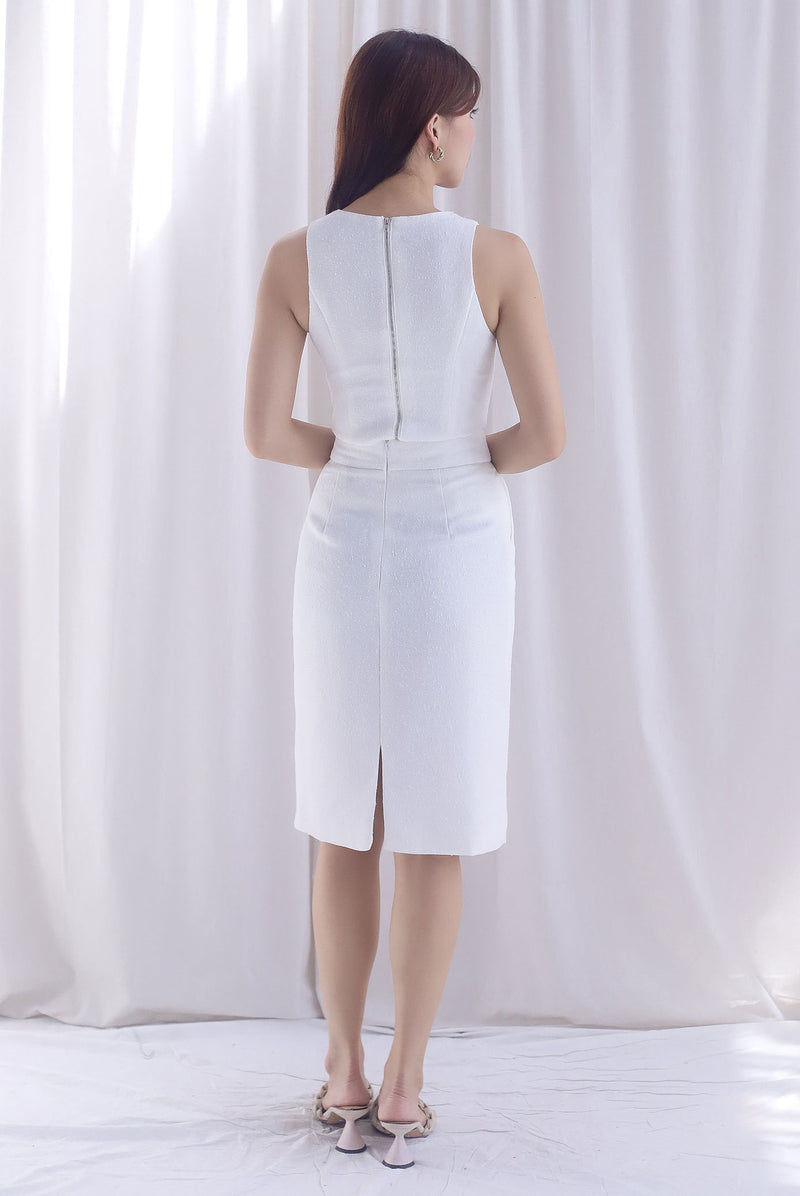 Gisele Tweed Top In Whitte