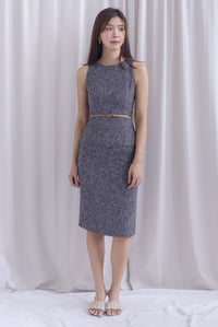 Gisele Tweed Work Skirt In Black