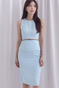 Gisele Tweed Work Skirt In Seafoam