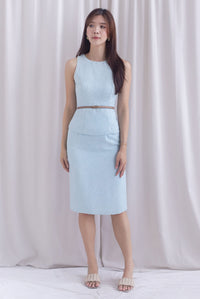 Gisele Tweed Work Skirt In Seafoam