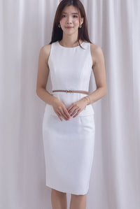 Gisele Tweed Work Skirt In White