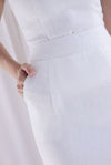 Gisele Tweed Work Skirt In White