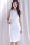 Gisele Tweed Work Skirt In White