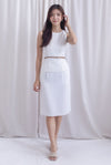 Gisele Tweed Work Skirt In White