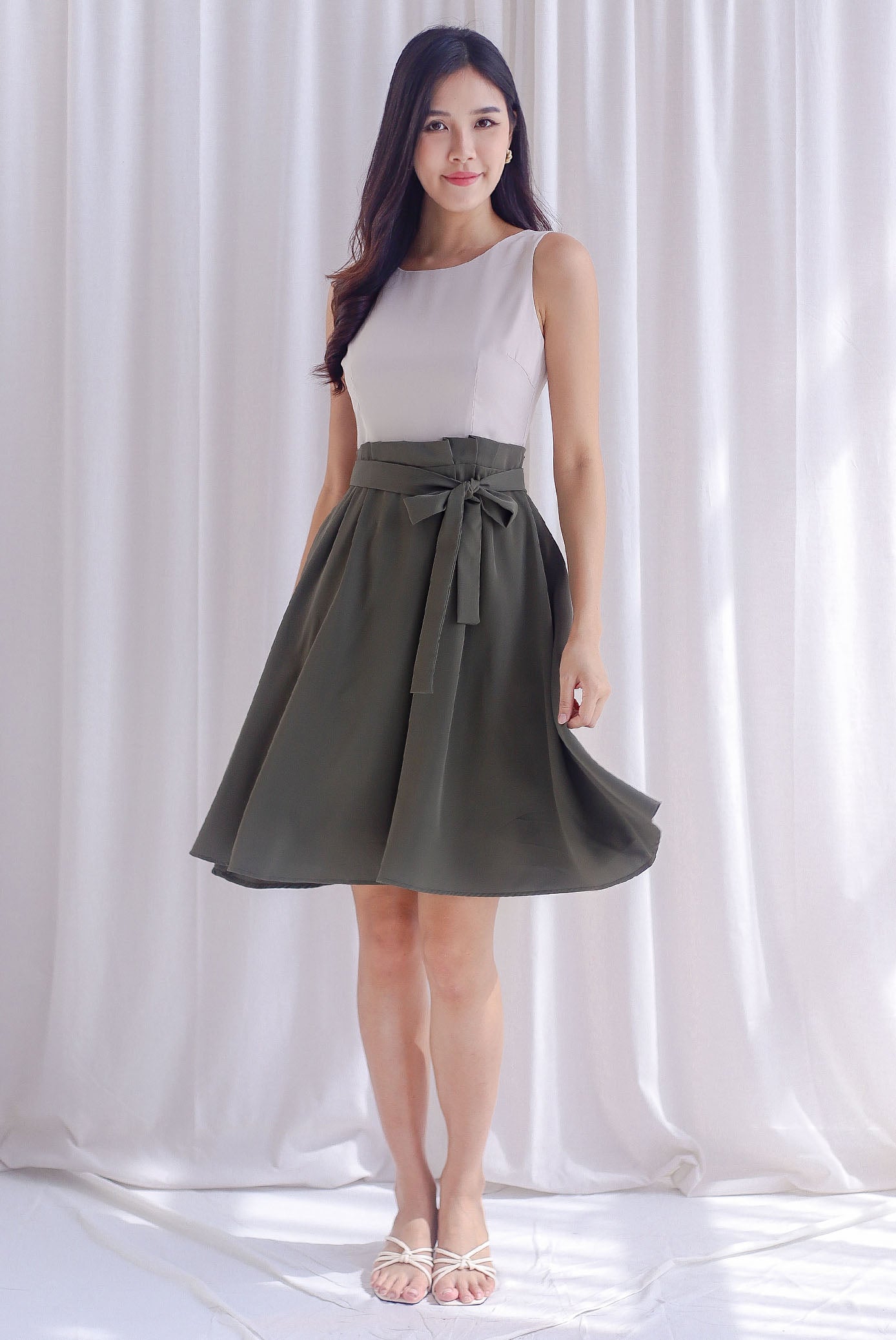 Olive skater clearance dress