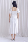 Grizelle Puffy Sleeve Lace Maxi Dress In White