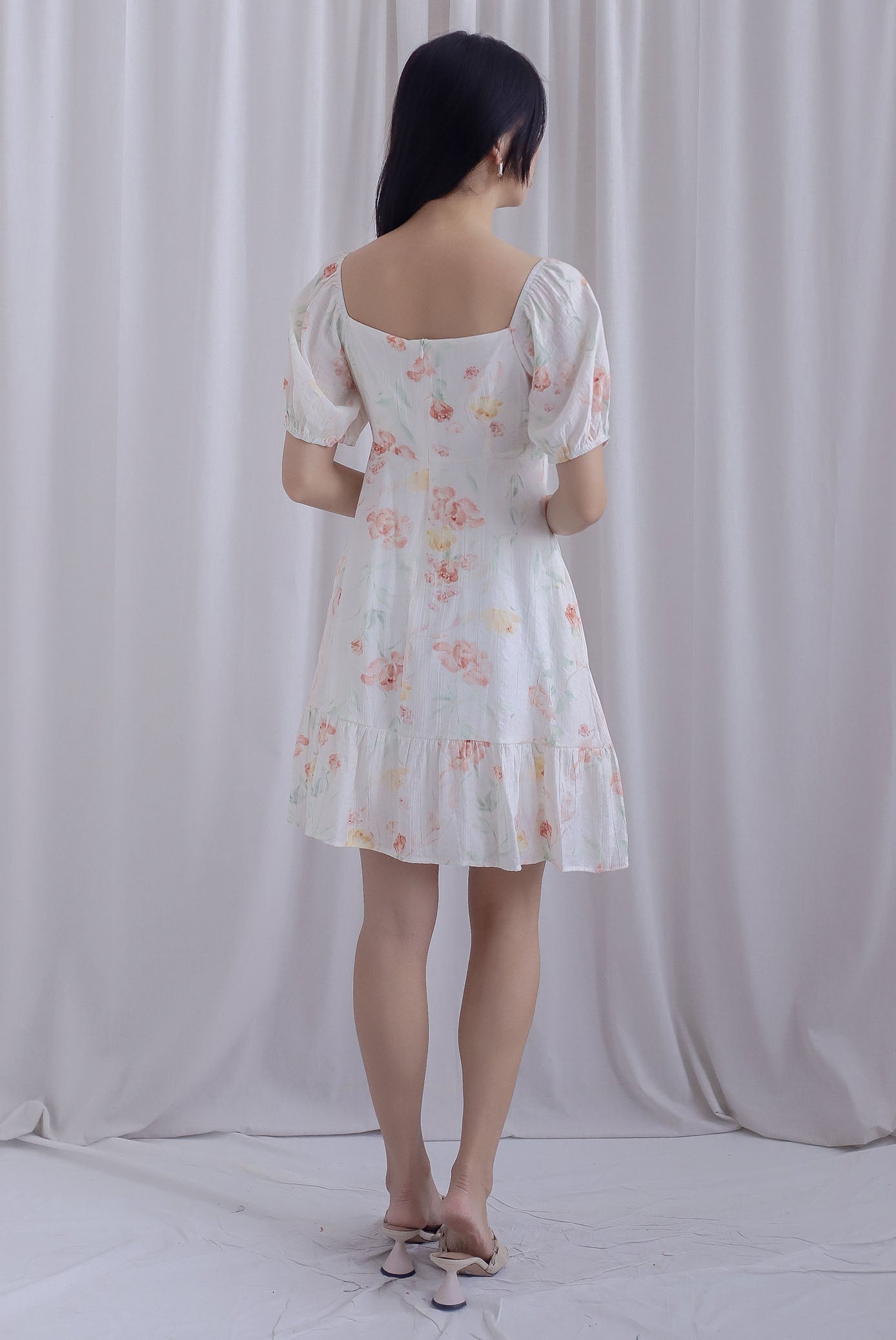 Hannah Rose Ruched Tie Babydoll Dress – The Design Closets