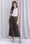 Harriet Tux Pants In Olive Brown